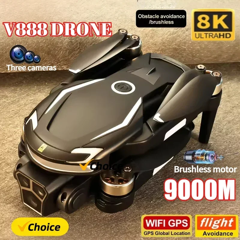 Yeni V888 Drone 8K GPS Üçlü Ka - Drone Multispectral incelemesi ve fiyatı